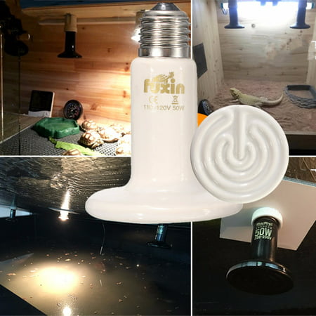 Heat Breeding Light White Ceramic Emitter Heated Pet Reptile  110V
