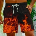 thumbnail image 5 of Penkiiy Carnivals Shorts, Men's Basketball Shorts Casual Workout Athletic Shorts Mesh Flame Graphic Print Running Short Pants 2XL Orange, 5 of 9