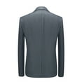 thumbnail image 6 of Cloudstyle Men's Slim Fit Notched Lapel 3-Piece Suit Set, Two-Button Single-Breasted Back Vent Formal Wear, Wrinkle-Free Polyester for Weddings & Business, 6 of 13