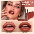 thumbnail image 4 of QIBEST 2 uds lápiz labial delineador de labios conjunto mate delineador de labios desnudo lápiz impermeable de larga duración lápiz labial maquillaje de contorno para mujeres, 4 of 5