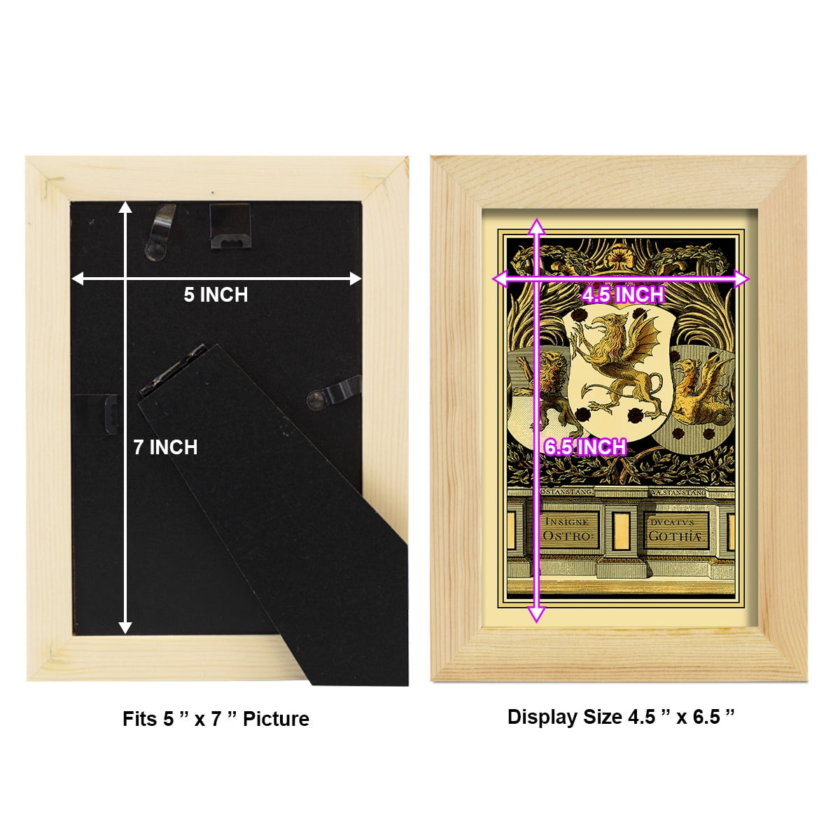 Family Crest II -Framed Print w/glass-Natural Wood