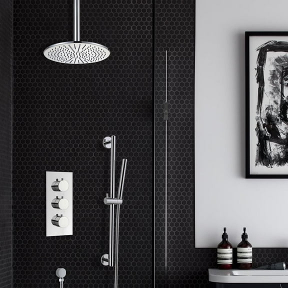 Juno Ceiling Mount Shower Set with Handheld Shower