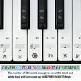 thumbnail image 3 of Pegatinas para Teclado de Piano Uxcell para 88/61/54 Teclas, Etiquetas de Notas de Piano Removibles, Negro, 3 of 7