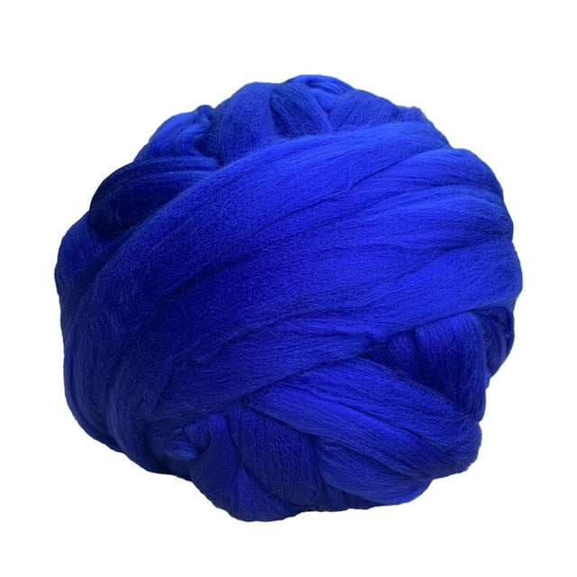Chunky Wool Yarn Weight Yarn DIY Crochet Cloth Washable Crocheting Jumbo Tubular blue