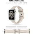 thumbnail image 5 of Boho Engraved Band Compatible with Apple Watch Band 38mm 40mm 41mm Women Girl, TOYOUTHS Floral Silicone Sport Straps for iWatch Series 8/7/6/5/4/3/2/1/SE, 5 of 6