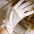 thumbnail image 4 of 2025 Short Satin Gloves Border Wedding Opera Tea Party Gloves For Women, 4 of 4