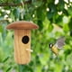 thumbnail image 5 of Casa Colgante Para Pájaros Alimentador de pájaros de madera Columpio de pájaro en forma de hongo creativo para exteriores Jardín Hogar, 5 of 7