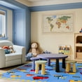 thumbnail image 6 of Socofuz Kids Learning & Game Rug Rug 3'x4', Non-Slip Carpet, Aircrafts Trucks Cars Rug for Children's Bedrooms and Playrooms, 6 of 10