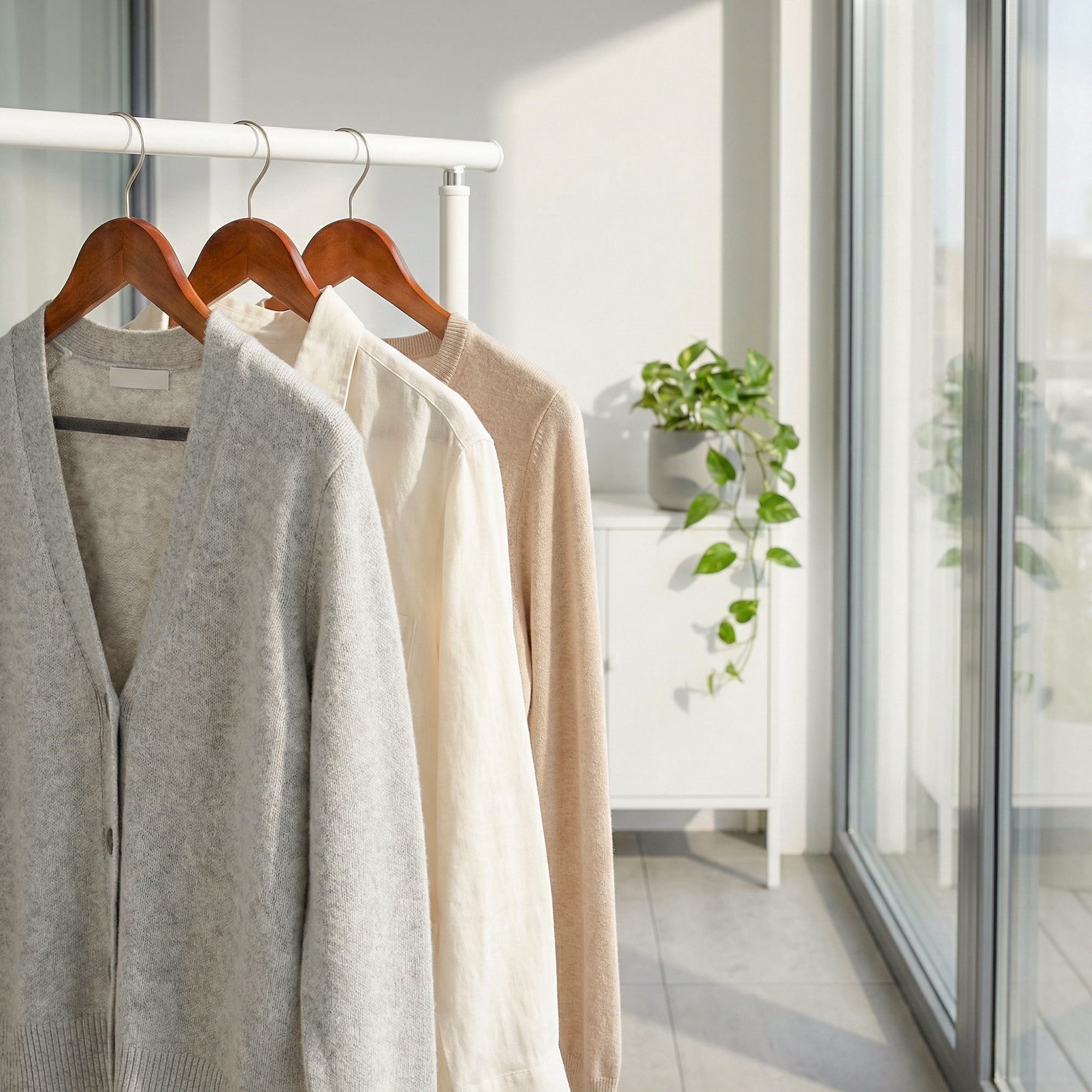 Unique Bargains 2 Pcs Wood Non-Slip Hangers with Clips for Clothing and Pants Gray