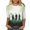 Multicolor, variant on Staron Women's Halloween Printed T-Shirt Graphic Round Neck 3/4 Sleeve Gradient Boho Casual Loose Tunic Top, L