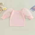 thumbnail image 3 of Robe de Princesse pour Tout-Petit Fille, Robe de Fête en Gaze à Manches Bouffantes, Mini Robe de Concours Décontractée, Vêtements, Noir, 2-3 Ans, 3 of 7