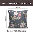 thumbnail image 2 of LALILO Throw Pillow Covers Colorful Floral Flower Green Cute Beauty Cushion Cover 18" x 18", 2 Pack, 2 of 6