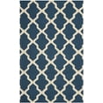 thumbnail image 3 of SAFAVIEH Cambridge Liam Geometric Wool Area Rug, Navy Blue/Ivory, 5' x 8', 3 of 8