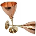 thumbnail image 2 of Rastogi Handicrafts Pure Copper Wine Glass Wine Whisky Cocktail Goblet Tableware Bar Hotel Restaurant Serving Set of (2), 2 of 3