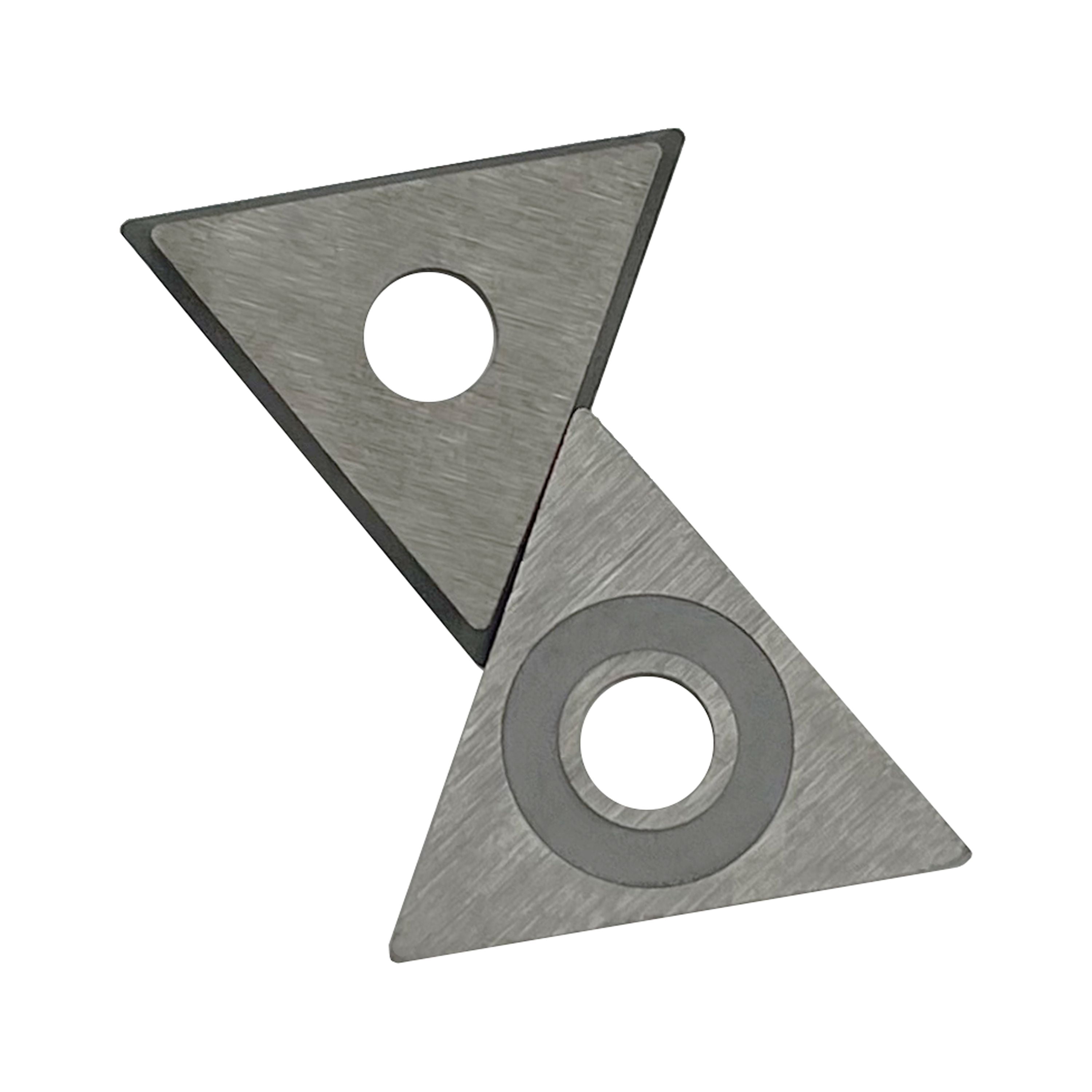 Paint Scraper Carbide Blades Double-Edged Reversible Replacement Blade (1" Triple-Edge Triangle)