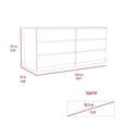 thumbnail image 3 of Tuhome Amara 24" Tall Nightstand with Two Spacious Drawers, Wide Superior Top for Décor, 3 of 6