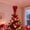 Red, variant on Valentine's Day Heart Shaped Flocked Tree Topper Ornament, Red Polyester Christmas Tree Decoration, 1 Count, 11.8x7.8 Inches