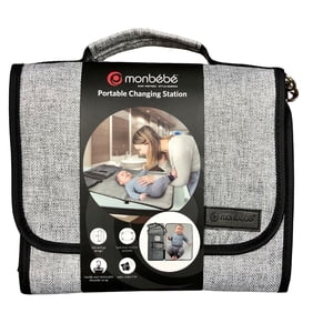 Monbebe Portable Diaper Changing Station with Strap, Gray