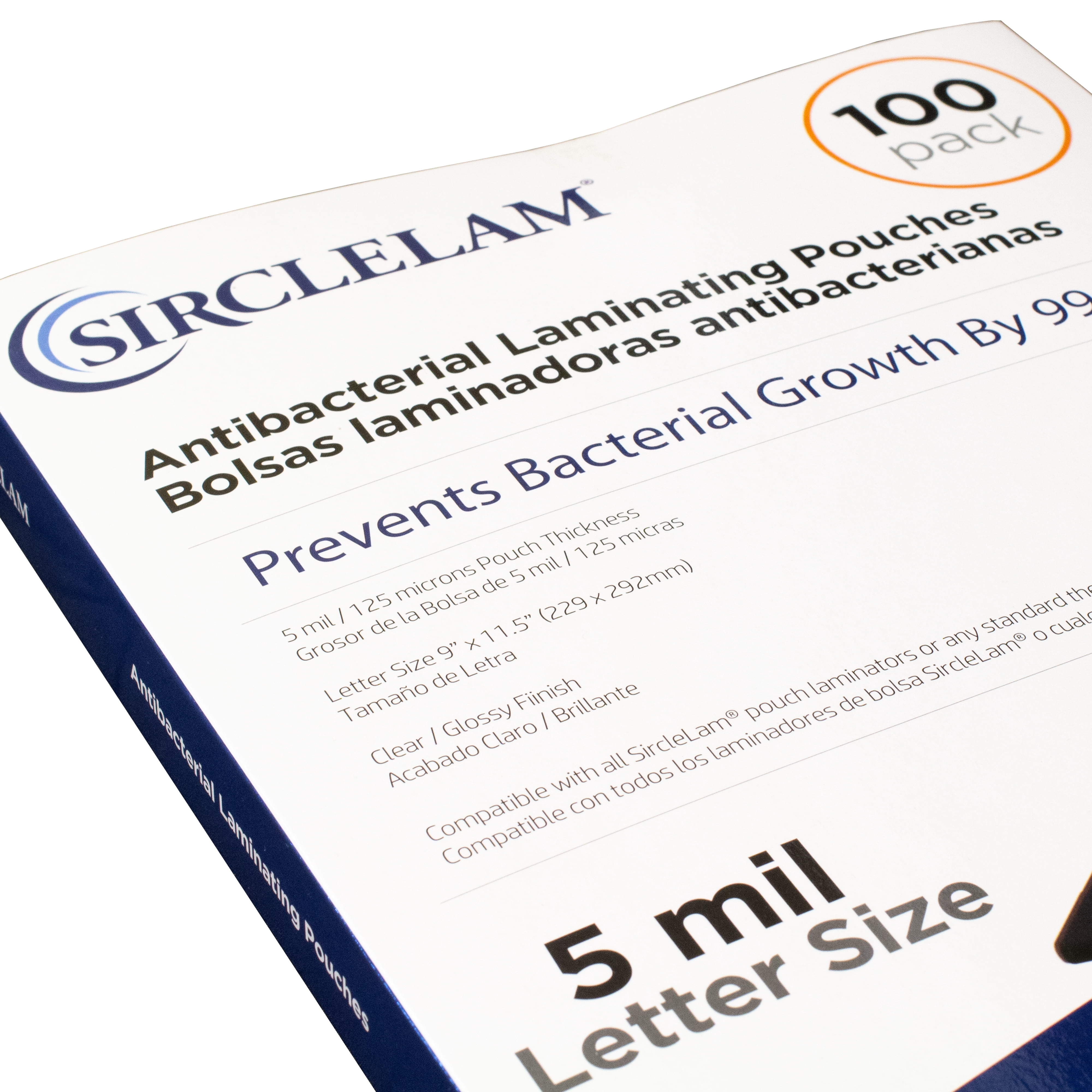 SircleLam 5 Mil Antibacterial Laminating Pouches, Letter Size, 100 Count, 1 Pack