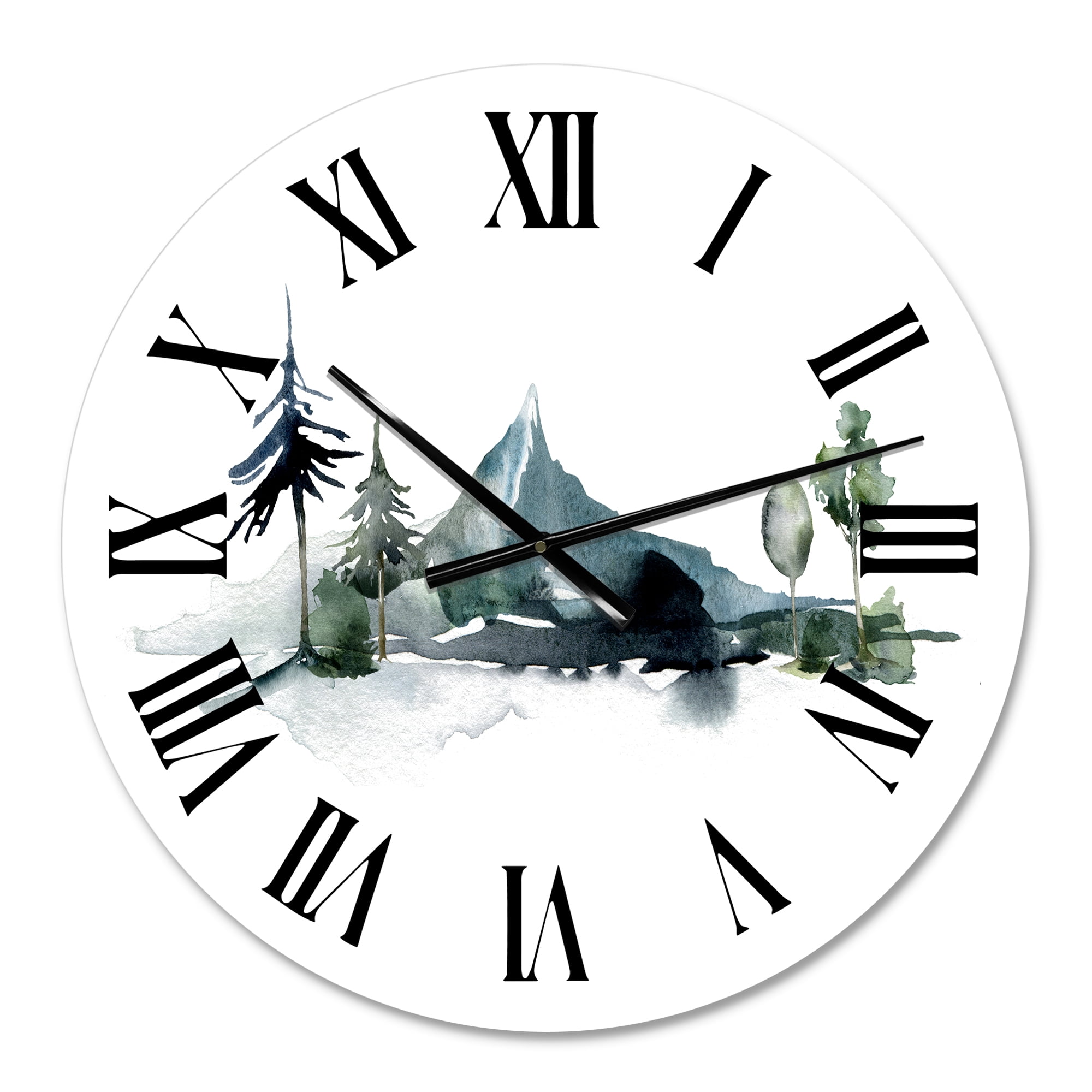 Designart 1 in Modern,Contemporary Wall Clock
