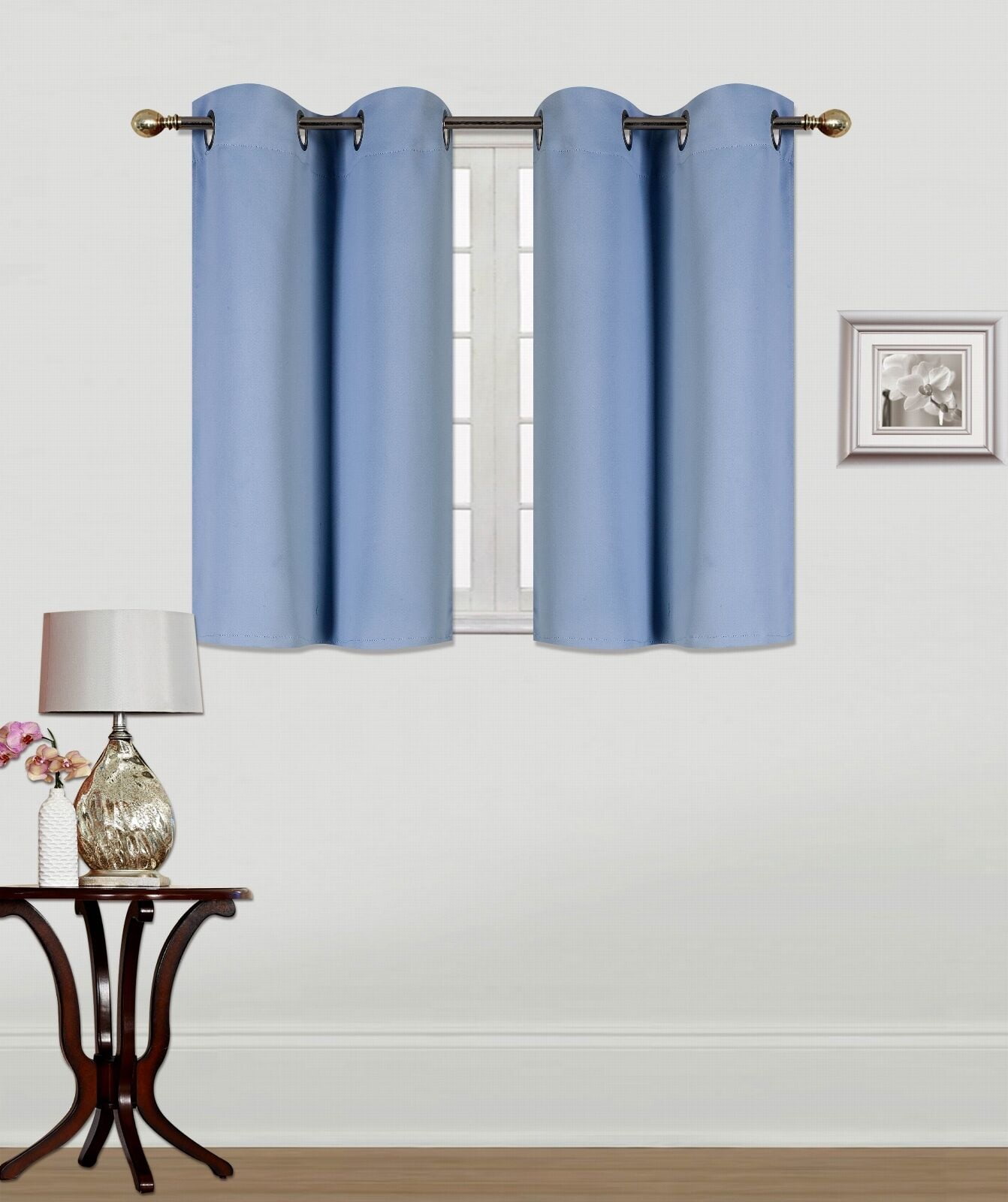 silver blue curtains