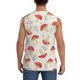 thumbnail image 4 of Fotbe Cartoon Flat Mushrooms Men's Camiseta sin Mangas Estampada para Hombres, Playera Casual para Gimnasio, Entrenamiento, Playa-XX-Large, 4 of 7
