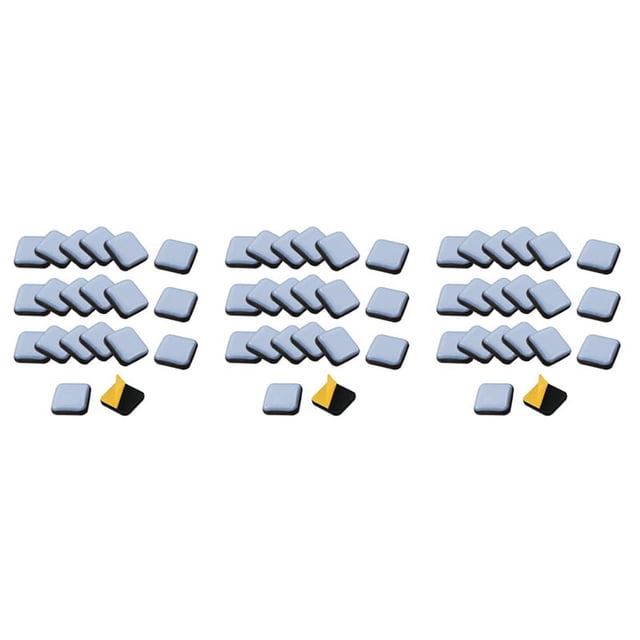 60 Piezas Deslizadores Deslizantes para Muebles 25 x 25 mm PTFE Almohadillas Móviles Autoadhesivas