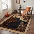 thumbnail image 4 of GENIMO 5'x7' Halloween Area Rug for Living Room, Washable Non Slip Soft Vintage Cat Indoor Rug for Bedroom Dining Room Home Office, Vintage Orange, 4 of 6