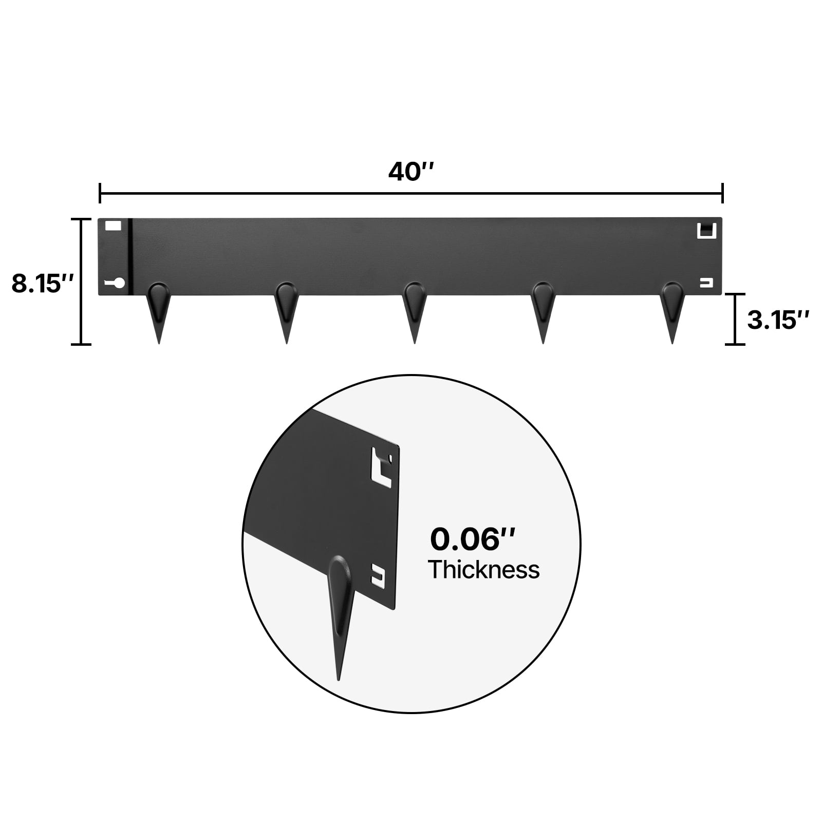 VEVOR Galvanized Steel Landscape Edging, 6-Pack 40 x 8.15 Inch Metal Edging for Landscaping with Gloves, Easy-to-Install, Heavy Duty Metal Garden Edge Border for Flower Bed, Yard Pathway