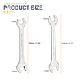 thumbnail image 2 of Uxcell 2pcs Double Open End Wrench 17mm x 19mm/18mm x 21mm Metric 15 Degree Offset Angle Small Flat Head Wrench Mirror Polished Open Ended Spanner for Automotive Repair Furniture Assembly, 2 of 7