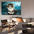 thumbnail image 6 of Little Sad Kitten In The Rain Canvas Poster Bedroom Decor Sports Landscape Office Room Decor Gift,Frame-style,16x24inch(40x60cm), 6 of 8