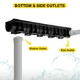 thumbnail image 3 of VEVOR Trench Drain System,5.8x5.2x39-inch HDPE Drainage Trench,Channel Drain with Plastic Grate,Black Plastic Garage Floor Drain,3x39" Trench Drain Grate,With 3 End Caps, For Garden, Driveway-3 Pack, 3 of 9