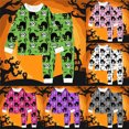 thumbnail image 2 of Kcolen Teen Halloween 2‑Piece Pajamas Set, Long Sleeve Cute Graphic T Shirt Top And Pants Comfortable Outfit Halloween Gifts for Teens, 2 of 4