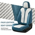 thumbnail image 6 of Coverado Luxury Car Seat Covers, 2 Seats Stylish Design Seat Protectors, Universal Fit for Most Cars, Blue&White, 6 of 6