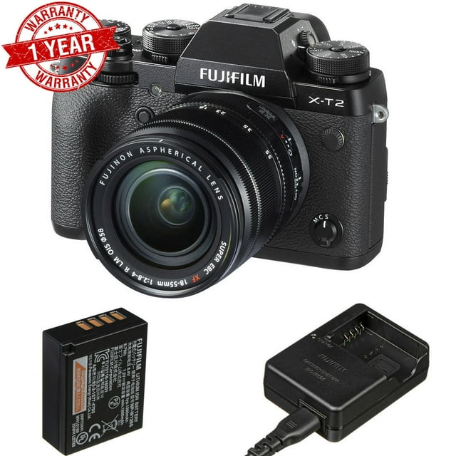 Fujifilm X-T2 Mirrorless Digital Camera with 18-55mm Lens USA