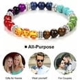 thumbnail image 4 of RSAMD 7 Chakra Lava Rock Bead Bracelet Volcanic Stone Essential Oil Diffuser Bangle-10#, 4 of 6