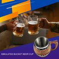 thumbnail image 2 of Injueey Taza de cerveza de simulación de 2 uds., taza de gran capacidad con forma de cubo, recipiente para bebidas con relieve de estilo Barra de herramientas, 2 of 6