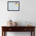 thumbnail image 3 of PinPix 18x14 Custom Cork Bulletin Board Diamond Modern Pattern Navy White Poster Board Has a Fabric Style Canvas Finish, Framed in Diamond Modern Pattern Navy White, by ArtToFrames (PinPix-1805), 3 of 5