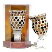 BROWN MOSAIC ROUND Aromatique Pluggable Fragrance Warmer - Wax Melter