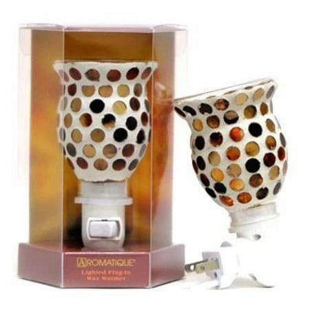 BROWN MOSAIC ROUND Aromatique Pluggable Fragrance Warmer - Wax Melter