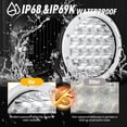 thumbnail image 4 of HRT 7 Inch Driving Lights Spotlights, 210W 32000LM Round LED Spot Flood, Amber Fog Headlights 12V 24V for Pickup Trucks ATV UTV Boat, 4 of 5