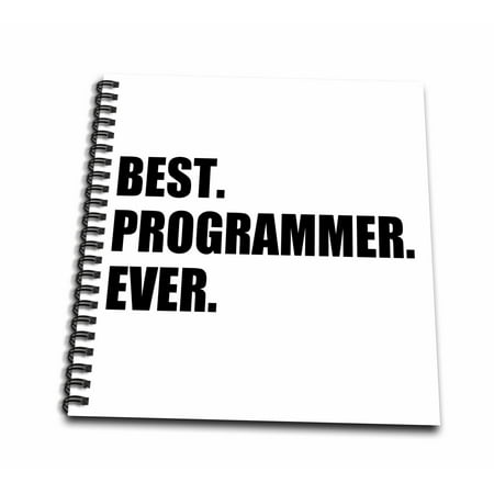 3dRose Best Programmer Ever, fun gift for talented computer programming, text - Drawing Book, 8 by (Best Computer For Drawing)