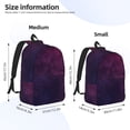 thumbnail image 2 of Disketp Black Dark Blue Purple print Canvas Backpack Lightweight Travel Daypack Student Rucksack Laptop Backpack-, 2 of 5