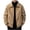 Brown, variant on Full Zip Jacket Men Faux Suede Collared Jacket Long Sleeve Ribbed Cuffs Hem Soft Classic Comfortable Work Top with Pockets Pink L