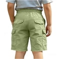 thumbnail image 3 of Purcolt Boys Cargo Shorts Lightweight Stretch Hiking Shorts Quick Dry Pull On Outdoor Athletic Shorts with Multi Pockets, 3 of 6