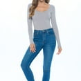 thumbnail image 3 of Natural Uniforms Long Sleeve Scoop Neck Body Suit--Breathable Cotton Stretch(Grey, X-Small), 3 of 6