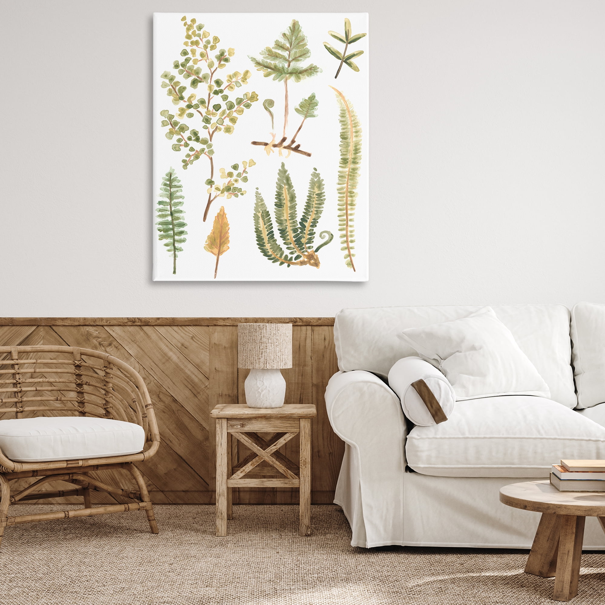 Stupell Industries Wild Forest Ferns Botanical & Floral Painting Gallery Wrapped Canvas Art Print Wall Art, 36 x 48