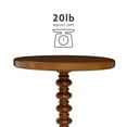 thumbnail image 6 of Powell Pesaro Round Pedestal Indoor Accent Side Table, 22.25" Tall, Hazelnut, 6 of 9