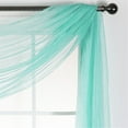 thumbnail image 5 of Cozeii Sheer Window Scarf Valance 50x216 Inch, Extra Long Elegant Swag Curtains for Windows Doorways Wedding Party Decor, Bed Canopy Sheer Curtain, Set of 1, 5 of 7