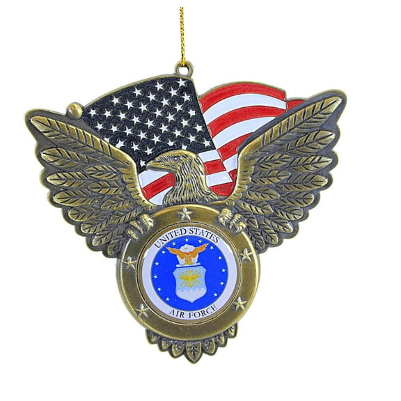 Kurt Adler U.S. Airforce Seal Eagle American Flag Christmas Ornament New